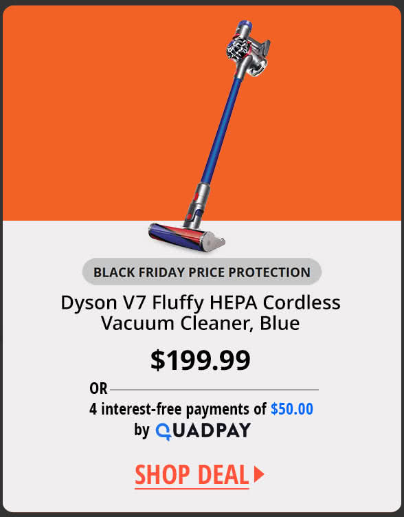 Dyson V7 Fluffy HEPA Cordless Vacuum Cleaner, Blue 