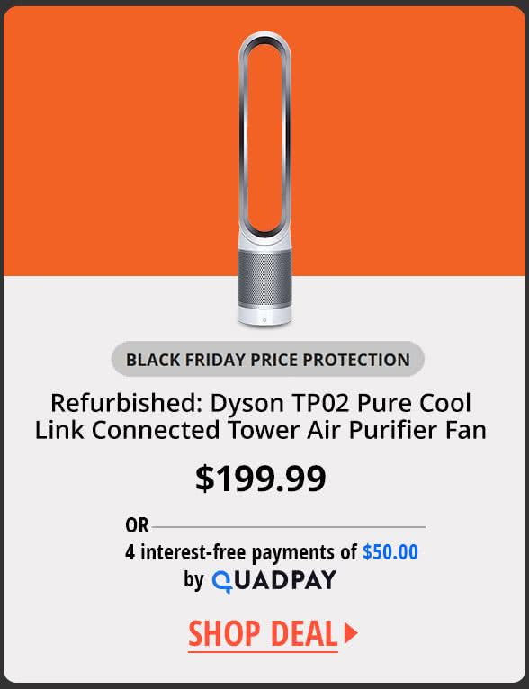 Refurbished: Dyson TP02 Pure Cool Link Connected Tower Air Purifier Fan