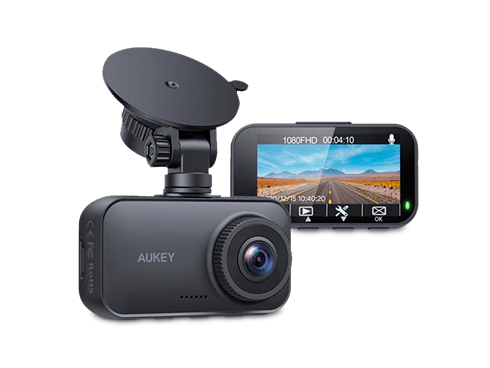 AUKEY Dash Cam FHD 1080p Car Camera Supercapacitor 170 Degree 6-Lane Wide Angle Lens Dashboard Camera Recorder with G-Sensor, WDR and Motion Detection DRA1