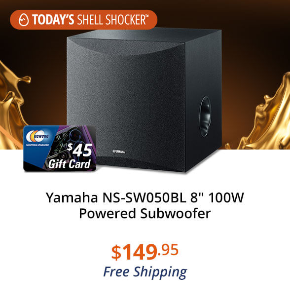 Yamaha NS-SW050BL 8" 100W Powered Subwoofer