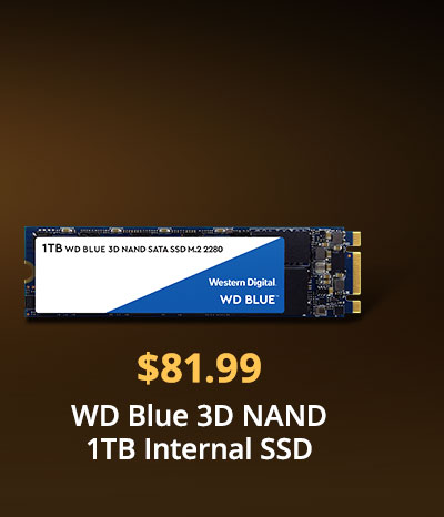 $81.99 WD Blue 3D NAND 1TB Internal SSD