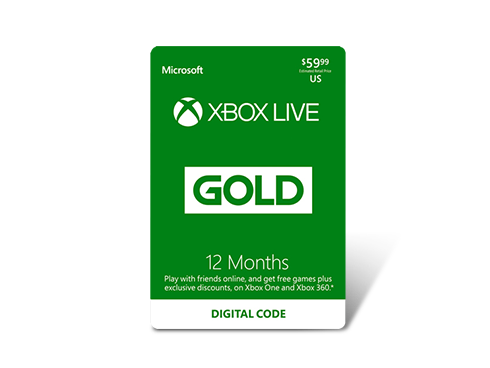 Xbox Gold Live: 12 Month Membership US (Digital Code)