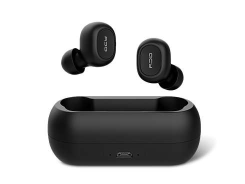 QCY T1C True Wireless Bluetooth Earbuds, Bluetooth 5.0 Headphones with Microphone, 20hr Battery Life Customizing APP Headset Compatible with iPhone, Android