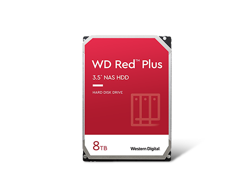 WD Red Plus 8TB NAS Hard Disk Drive - 7200 RPM Class SATA 6Gb/s, CMR, 256MB Cache, 3.5 Inch - WD80EFBX