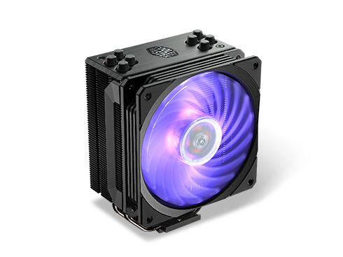 Cooler Master Hyper 212 RGB Black Edition CPU Air Cooler, SF120R RGB Fan, 4 CD 2.0 Heatpipes
