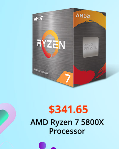 $341.65 AMD Ryzen 7 5800X Processor