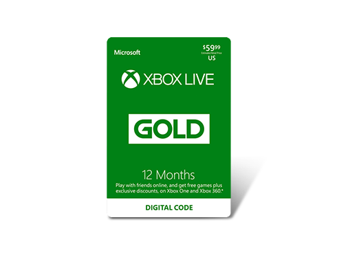 Xbox Gold Live: 12 Month Membership US (Digital Code)