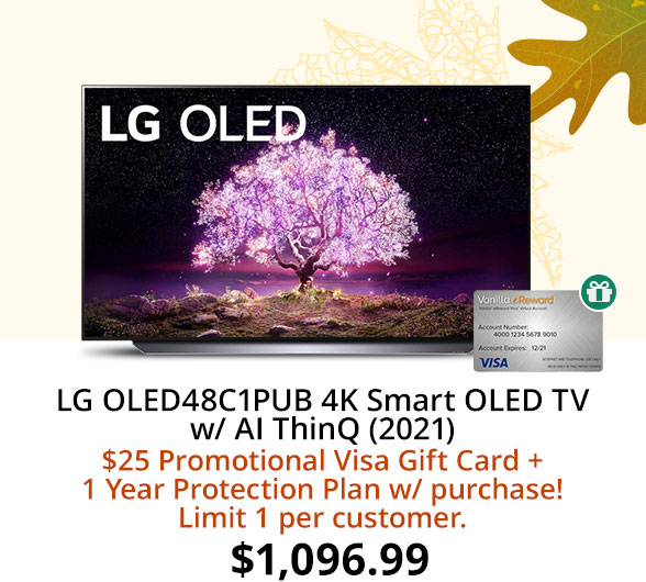 LG OLED48C1PUB 4K Smart OLED TV w/ AI ThinQ (2021)