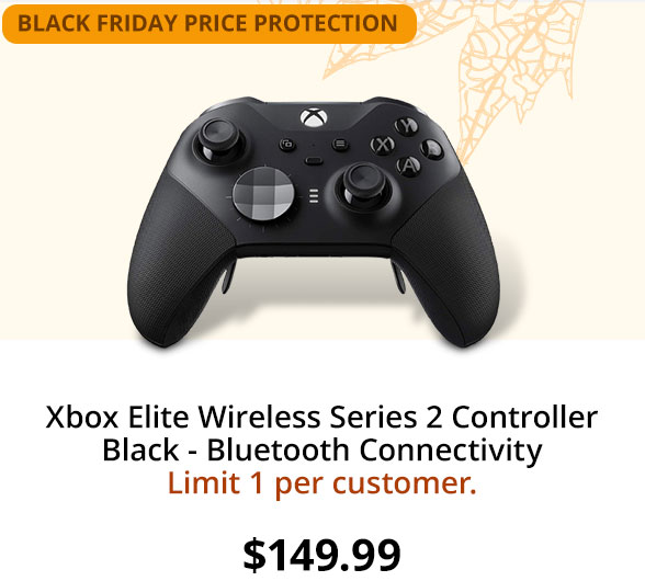 Xbox Elite Wireless Series 2 Controller Black - Bluetooth Connectivity