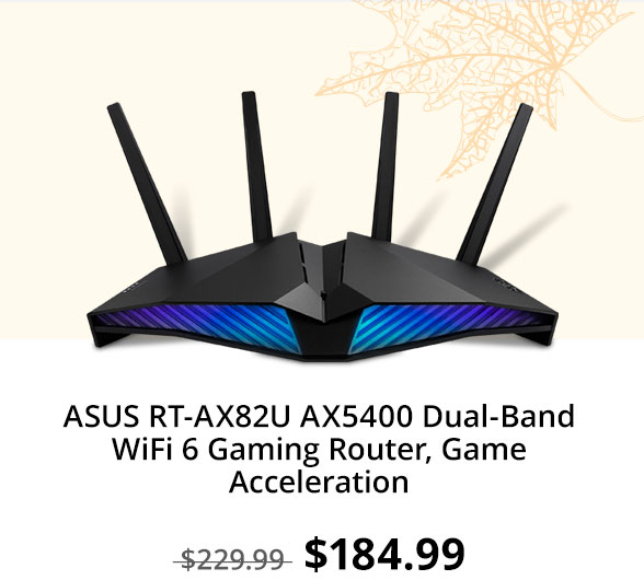 ASUS RT-AX82U AX5400 Dual-Band WiFi 6 Gaming Router, Game Acceleration