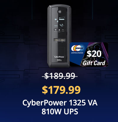 $179.99 CyberPower 1325 VA 810W UPS + $20 GC icon