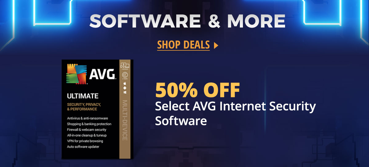 50% Off Select AVG Internet Security Software Category Wide