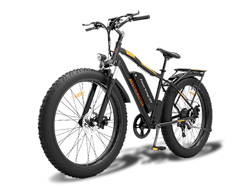 AOSTIRMOTOR 750W Electric Bike, 26" Fat Tire Ebike, 7-Speed Shimano Gears, 48V 13AH Removable Lithium Battery Electric Mountain Bicycle for Adults S07-B