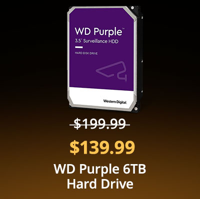 $139.99 WD Purple 6TB Hard Drive