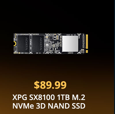 $89.99 XPG SX8100 1TB M.2 NVMe 3D NAND SSD