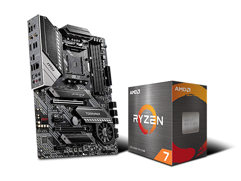 AMD Ryzen 7 5800X Vermeer (Zen 3) 105W Processor + MSI MAG X570 TOMAHAWK WIFI ATX AMD Motherboard Combo