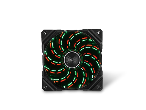 Enermax D.F. VEGAS DUO Duo LED Light 120mm Fan Dust Free Rotation Technology High Technology PWM Speed Control, Black, UCDFVD12P