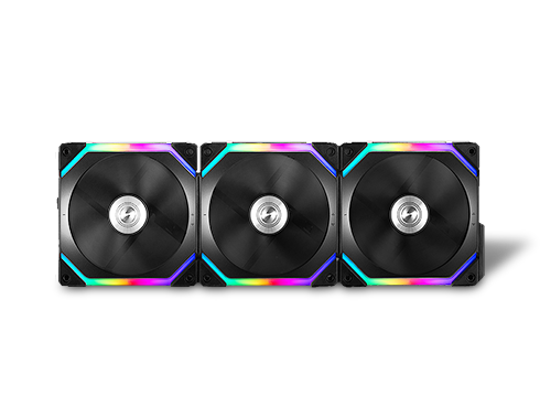 LIAN LI UNI FAN SL120 RGB BLACK 3X 12CM FAN PACK WITH CONTROLLER  ---UF-SL120-3B