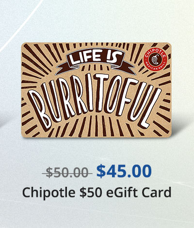 Chipotle $50 eGift Card