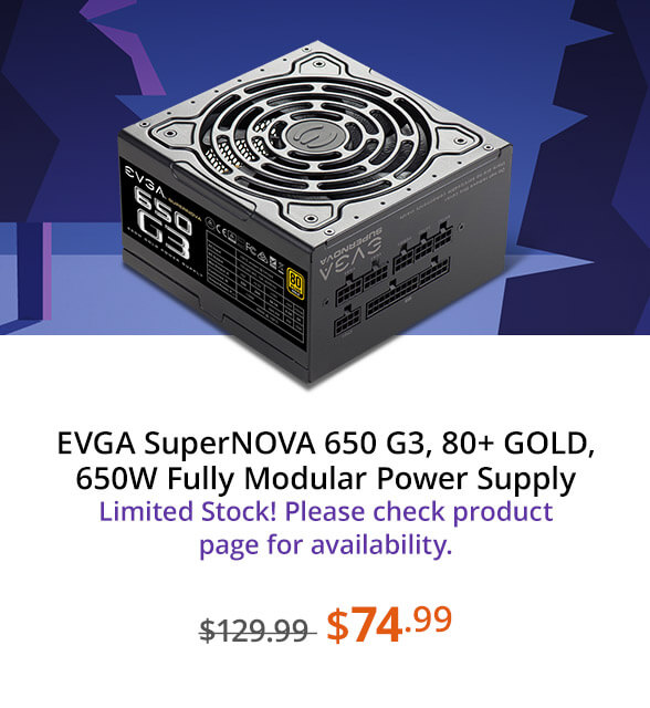 EVGA SuperNOVA 650 G3, 80+ GOLD, 650W Fully Modular Power Supply