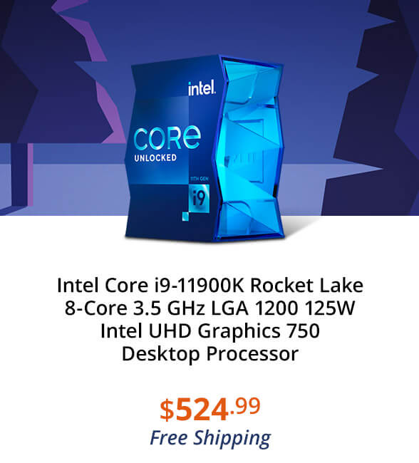 Intel Core i9-11900K Rocket Lake 8-Core 3.5 GHz LGA 1200 125W Intel UHD Graphics 750 Desktop Processor