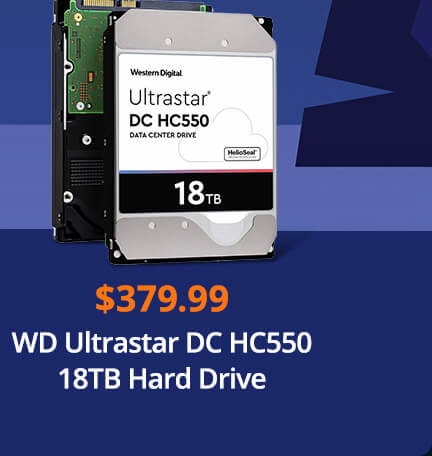 $379.99 WD Ultrastar DC HC550 18TB Hard Drive