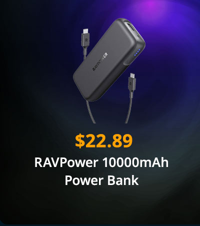 $22.89 RAVPower 10000mAh Power Bank