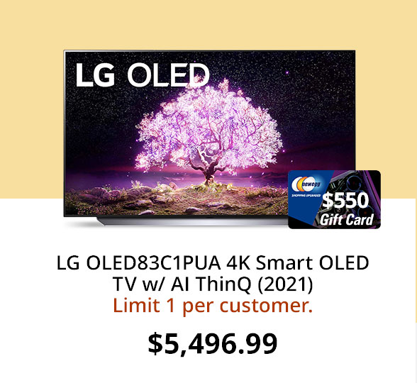 LG OLED83C1PUA 4K Smart OLED TV w/ AI ThinQ (2021)