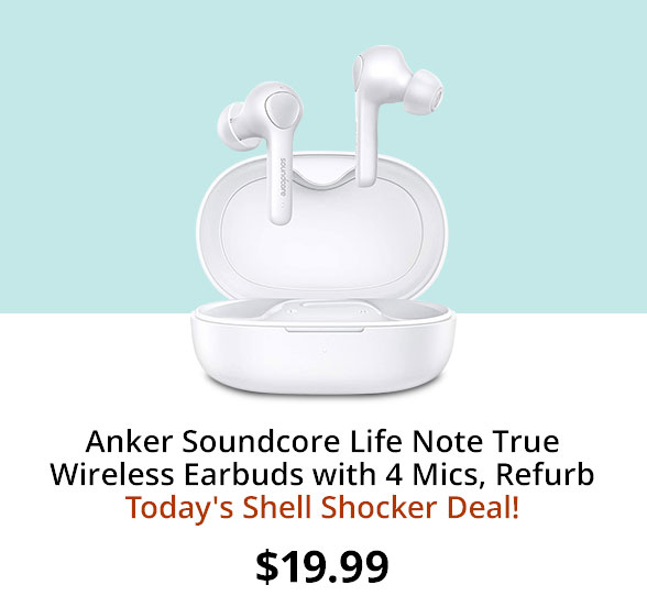 Refurbished Anker Soundcore Life Note True Wireless Earbuds with 4 Mics, Refurb