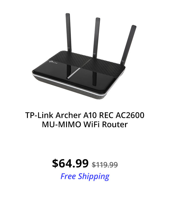 Refurbished TP-Link Archer A10 REC AC2600 MU-MIMO WiFi Router