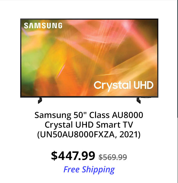 Samsung 50" Class AU8000 Crystal UHD Smart TV (UN50AU8000FXZA, 2021)