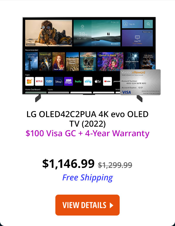 LG OLED42C2PUA 4K evo OLED TV (2022)