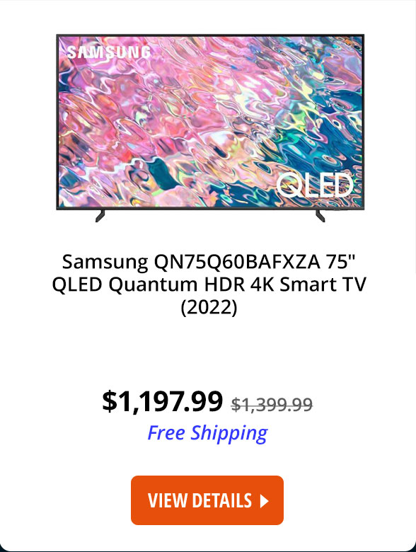 Samsung QN75Q60BAFXZA 75" QLED Quantum HDR 4K Smart TV (2022)