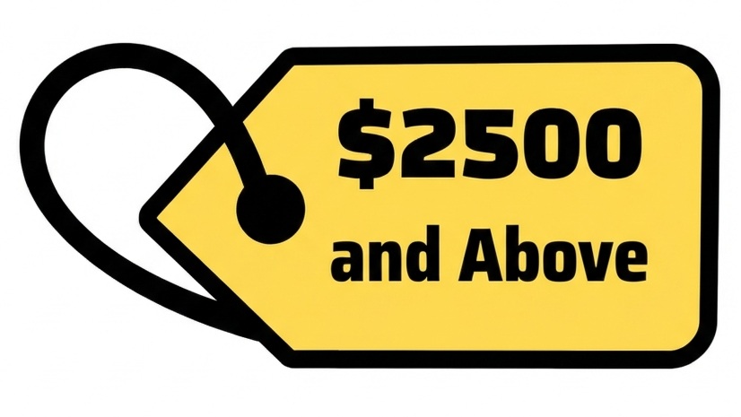 2500 dollars and Above