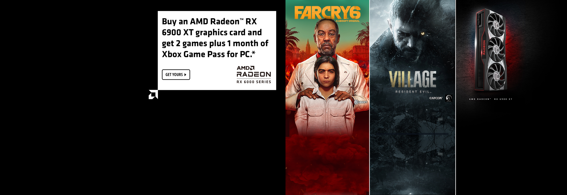 Get 2 games when you buy ad AMD Radeon RX6900 XT graphics card