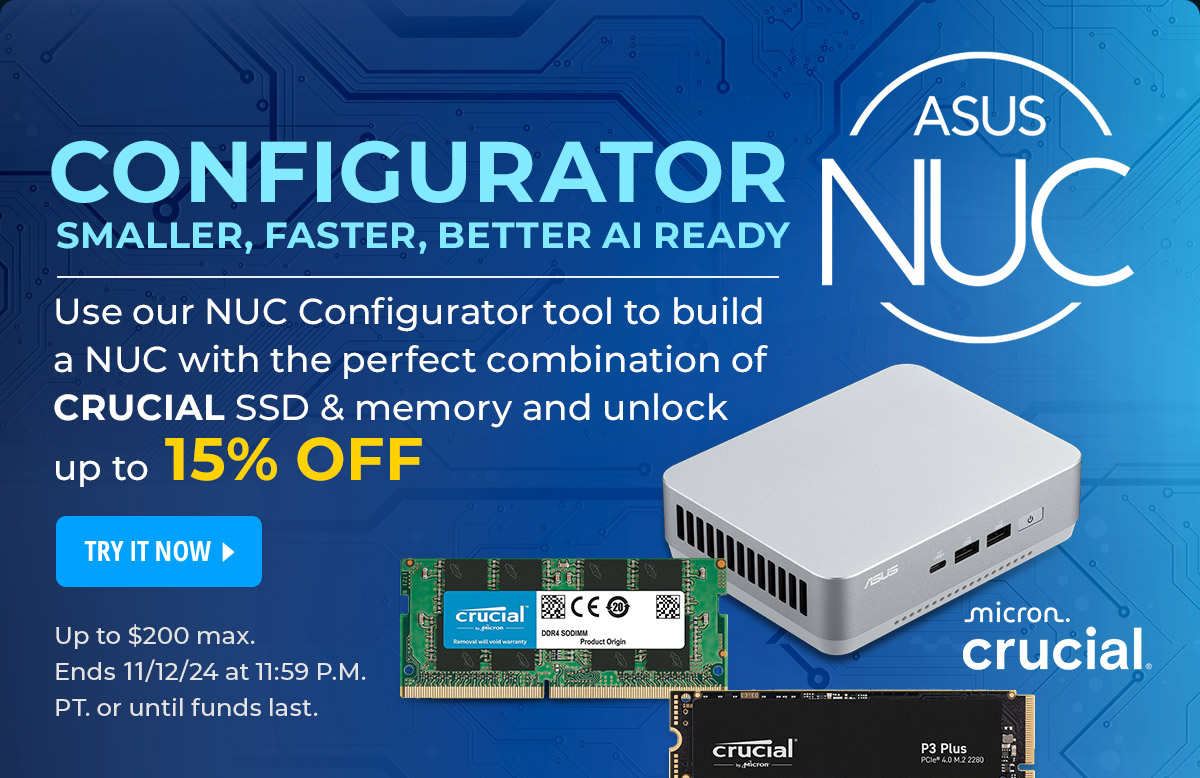 ASUS NUC - Configurator 