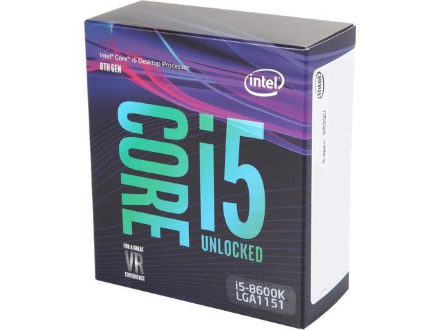 Intel Core i5-8600K Coffee Lake 6-Core 3.6 GHz (4.3 GHz Turbo) LGA 1151 (300 Series) 95W BX80684I58600K Desktop Processor Intel UHD Graphics 630