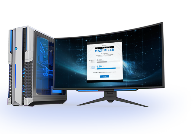 Intel Performance Maximizer is available exclusively from Intel and compatible with select unlocked 9th gen Intel Core processors.