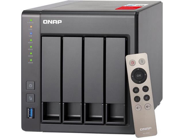 QNAP TS-451+-2G-US 4-Bay Personal Cloud NAS with HDMI output, DLNA, AirPlay and PLEX Support Black Case