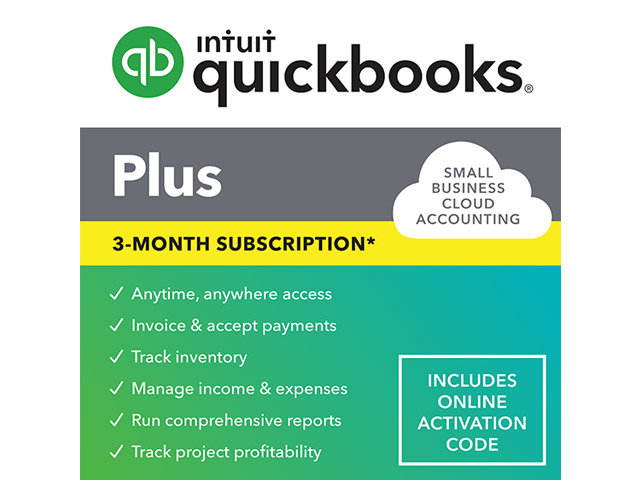 Intuit QuickBooks Online Plus 3-Month Subscription