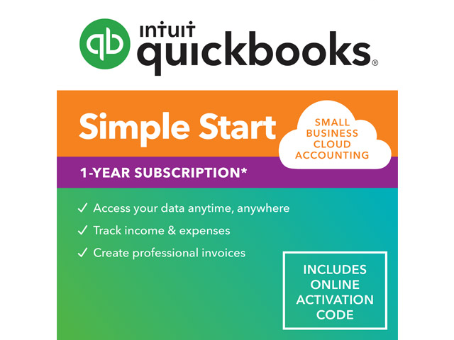 Intuit QuickBooks Online Simple Start 1-Year Subscription