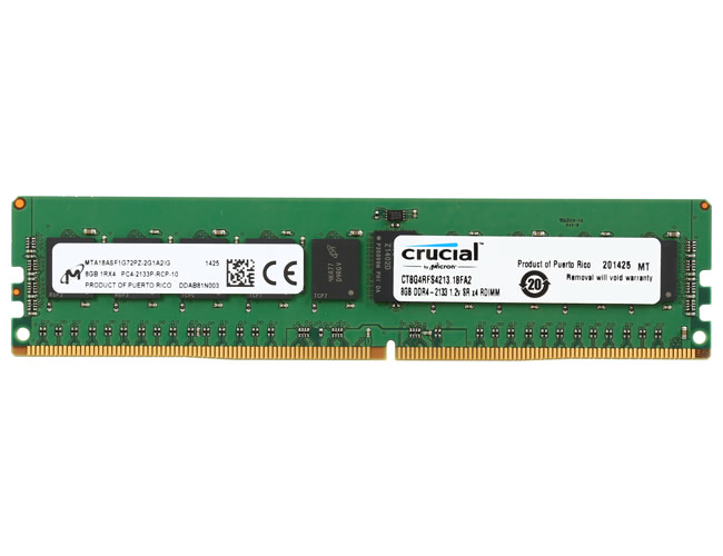Crucial 8GB 288-Pin DDR4 SDRAM ECC Registered DDR4 2133 (PC4 17000) Server Memory Model CT8G4RFS4213