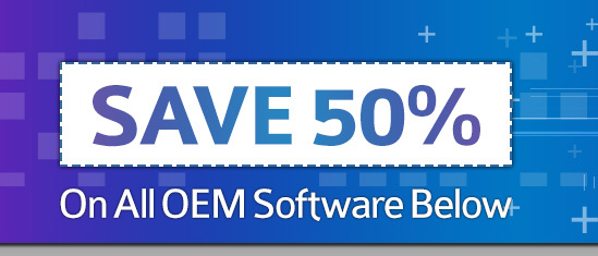 Save 50% On All OEM Software Below