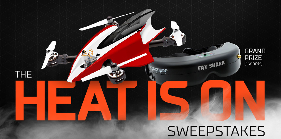 The Heat Is On Sweepstakes, win a Blade BLH8980C Mach 25 and Teleporter V4 Video Headset Bundle