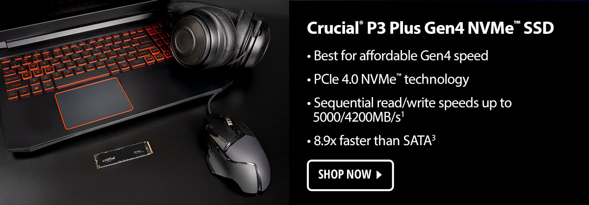 Crucial® P3 Plus Gen4 NVMe™ SSD