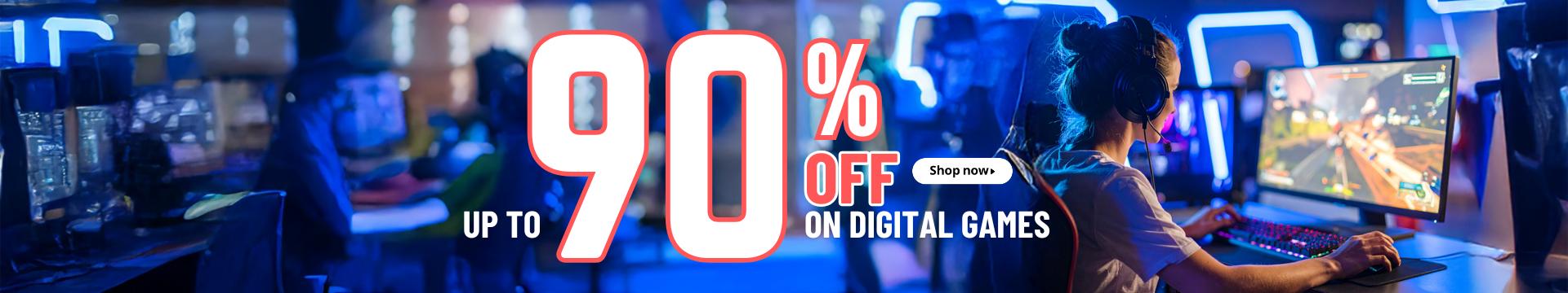 Up to 90% off on digital games