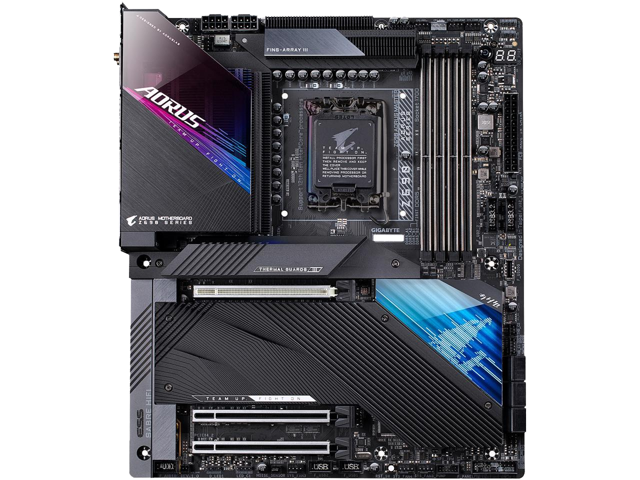 GIGABYTE Z690 AORUS MASTER LGA 1700 Intel Z690 EATX Motherboard with DDR5, 5x M.2, PCIe 5.0, USB 3.2 Gen2X2 Type-C, Intel WiFi 6E, AQUANTIA 10GbE LAN