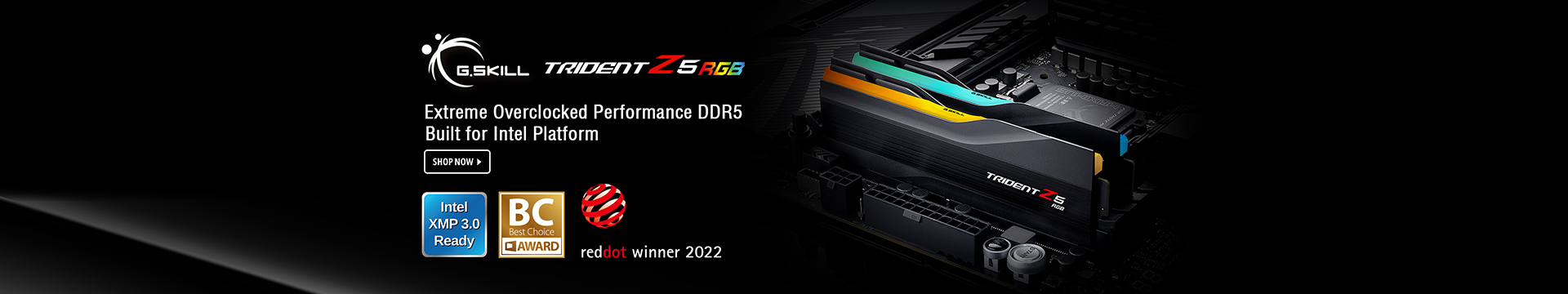 Extreme overlocked performance DDR5 built for platform