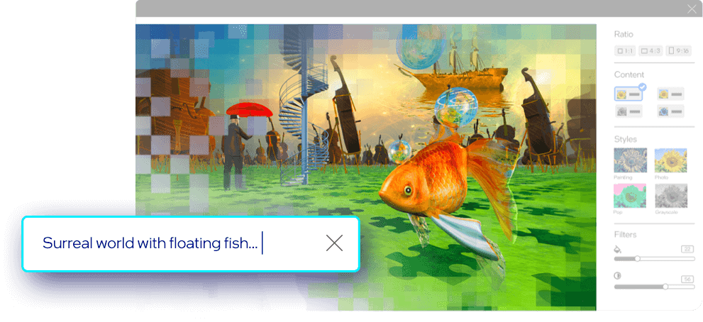 surreal fishscape