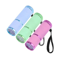 12-pack Glow in the Dark 9 LED Waterproof Flashlight